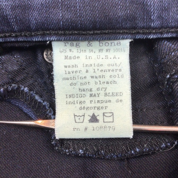 rag & bone dark blue legging jeans - Picture 9 of 9